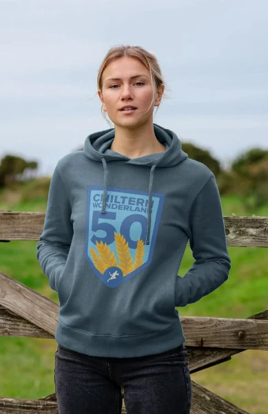 Centurion Running Chiltern Wonderland 50 | CW50 Hoodie Light Blue - Image 3