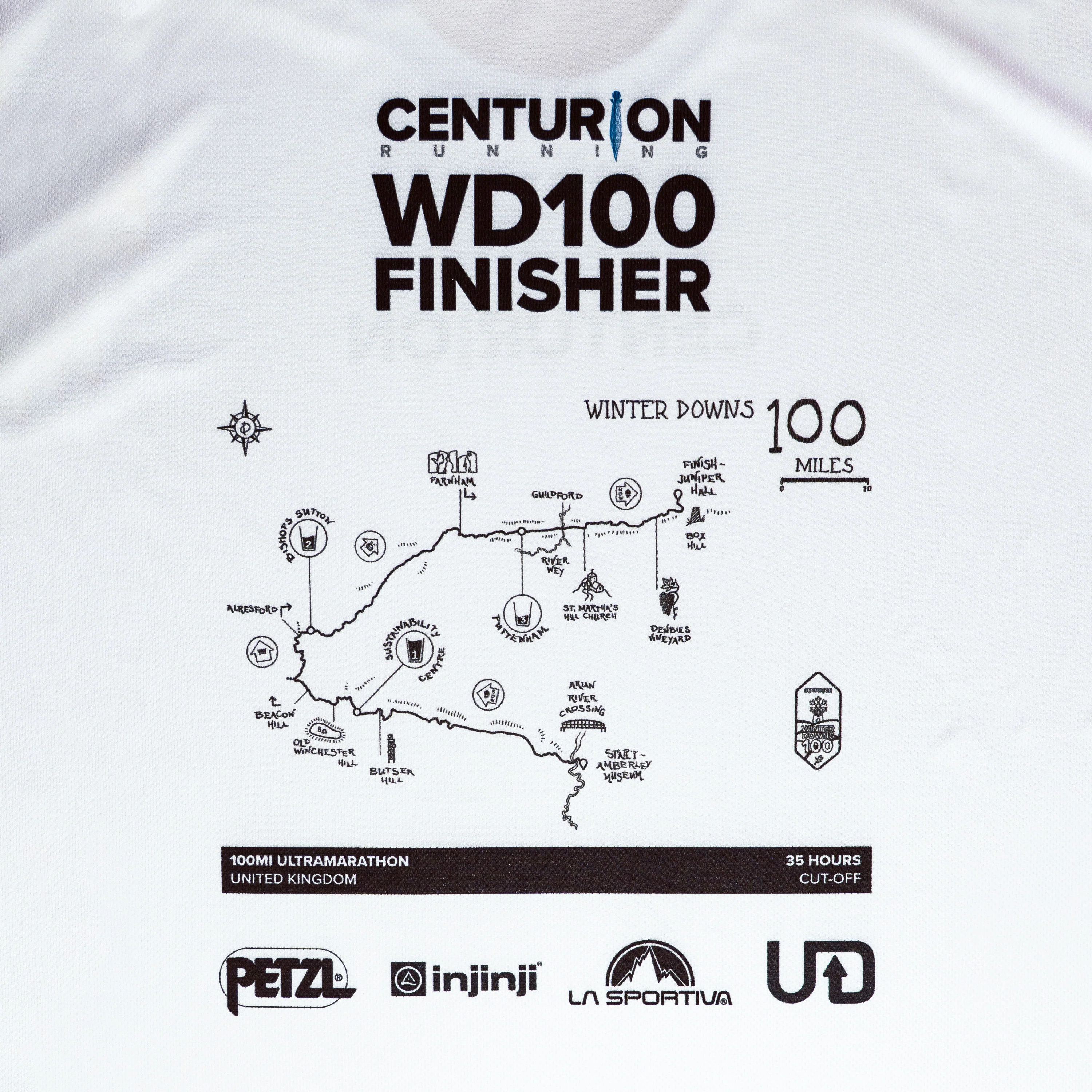 Centurion Running Winter Downs 100 Finisher Tee NEW - Image 4
