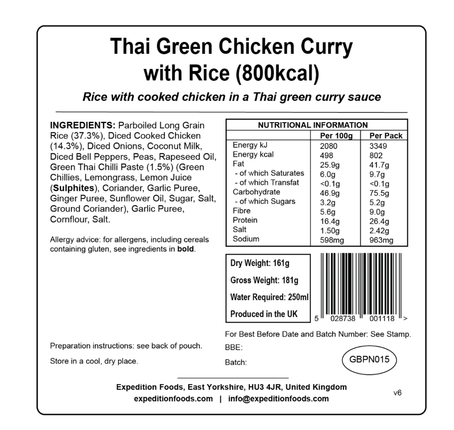 Expedition Foods Meal 800KCAL - Image 21
