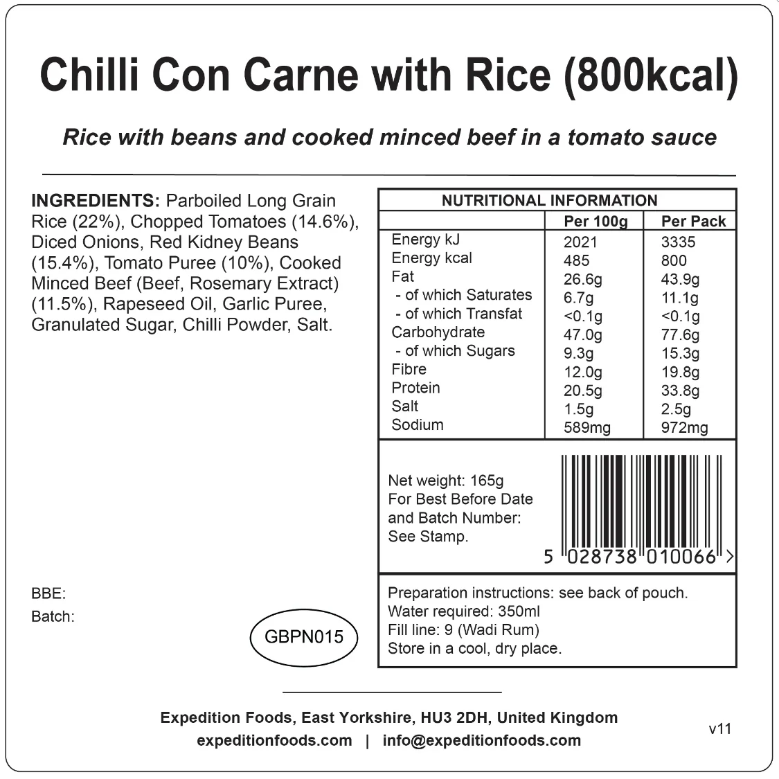 Expedition Foods Meal 800KCAL - Image 25